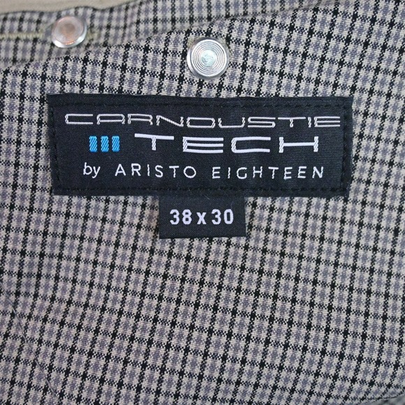 Carnoustie Tech by Aristo Eighteen 38 x 3 Khaki 5 Pocket Straight‎ Golf Pants - Picture 2 of 3